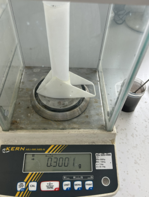 Prepared sample fraction before mineralisation